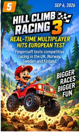 Hill Climb Racing 3 tests real-time competition without losing its simple charm