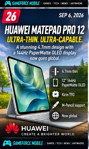 Huawei MatePad Pro 12 goes global with a 4.7mm body and 144Hz PaperMatte OLED