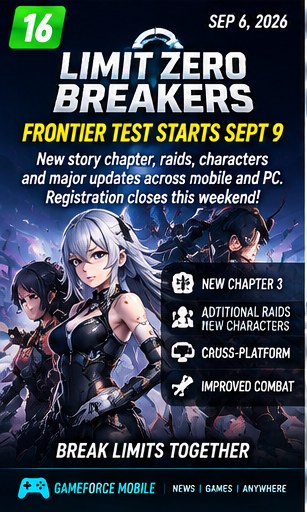 Limit Zero Breakers closes Frontier Test registration ahead of September 9