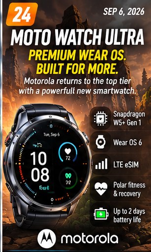 Moto Watch Ultra goes hands-on as Motorola returns to premium Wear OS