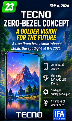 TECNO's zero-bezel concept becomes one of IFA's most photographed phones