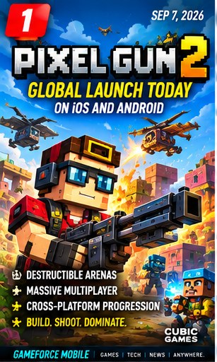 Pixel Gun 2 launches worldwide on iOS and Android