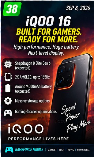 iQOO 16 shapes up as a 165Hz gaming-focused flagship