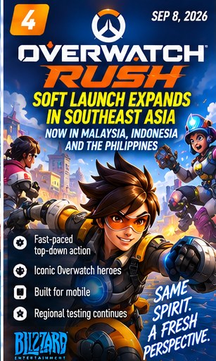 Overwatch Rush soft launch expands across Malaysia, Indonesia and the Philippines
