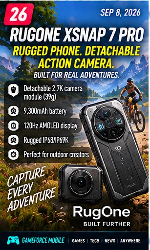 RugOne Xsnap 7 Pro combines rugged phone and detachable action camera