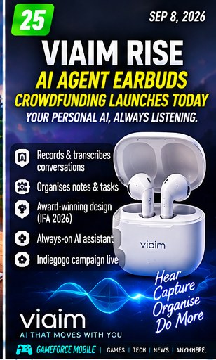 viaim Rise AI Agent Earbuds launch crowdfunding today