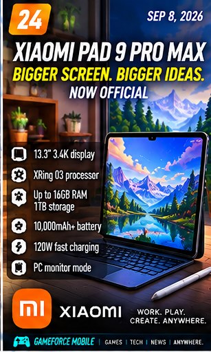 Xiaomi Pad 9 Pro Max officially launches with XRing O3
