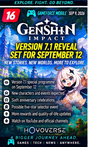 Genshin Impact sets September 12 date for Version 7.1 reveal