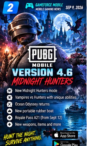 PUBG Mobile 4.6 launches today with Midnight Hunters