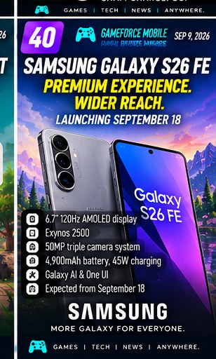 Samsung Galaxy S26 FE prepares for September 18 retail rollout