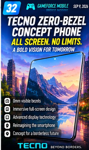 TECNO's zero-bezel concept eliminates visible screen borders