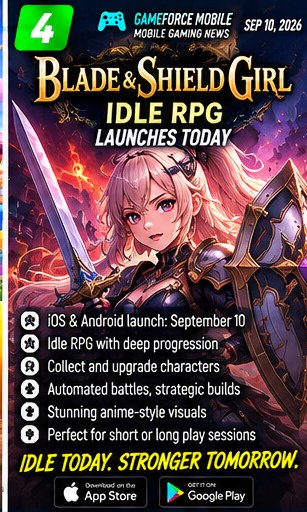 Blade & Shield Girl joins the September 10 idle RPG launch slate