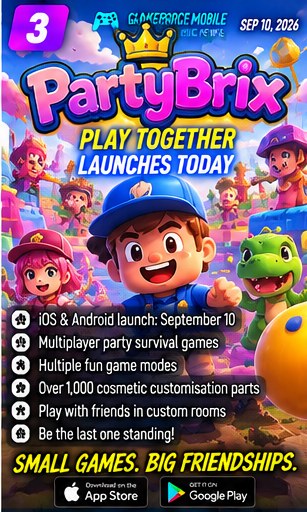 PartyBrix brings social survival mini-games to mobile today