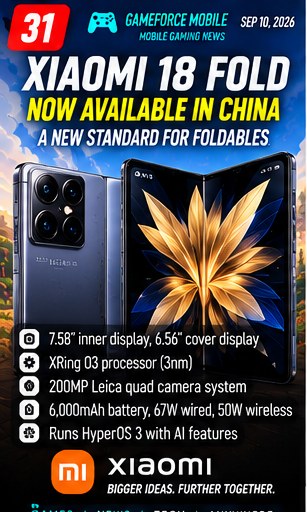 Xiaomi 18 Fold begins Chinese availability