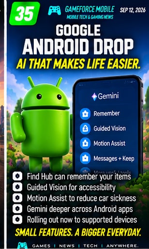 Android September Drop continues expanding Gemini beyond the chatbot - Gameforce Mobile news hero image