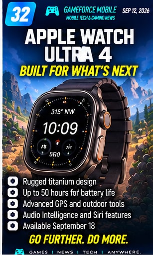 Apple Watch Ultra 4 pushes deeper into endurance territory - Gameforce Mobile news hero image
