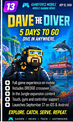 Dave the Diver is now five days from its mobile debut - Gameforce Mobile news hero image
