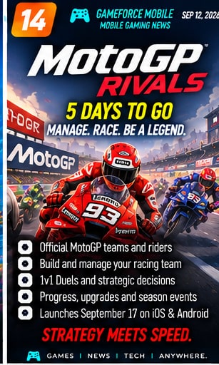 MotoGP Rivals closes in on September 17 mobile launch - Gameforce Mobile news hero image