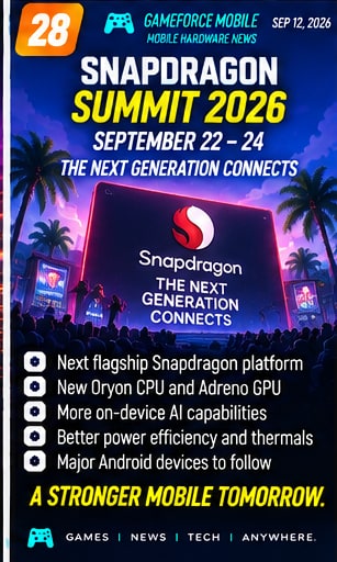 Qualcomm's Snapdragon Summit looms over Android's next flagship generation - Gameforce Mobile news hero image