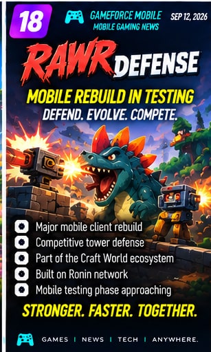 RAWR Defense rebuild pushes its mobile version toward testing - Gameforce Mobile news hero image