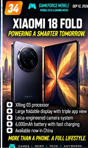 Xiaomi 18 Fold intensifies pressure in China's premium foldable market - Gameforce Mobile news hero image