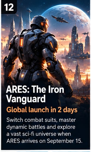 ARES: The Iron Vanguard reaches its final two-day countdown - Gameforce Mobile news hero image