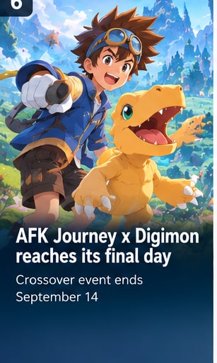 AFK Journey's Digimon Adventure crossover reaches its final day - Gameforce Mobile news hero image