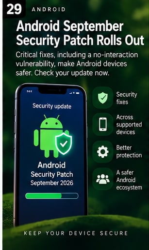 Android September security patch addresses critical no-interaction vulnerability - Gameforce Mobile news hero image