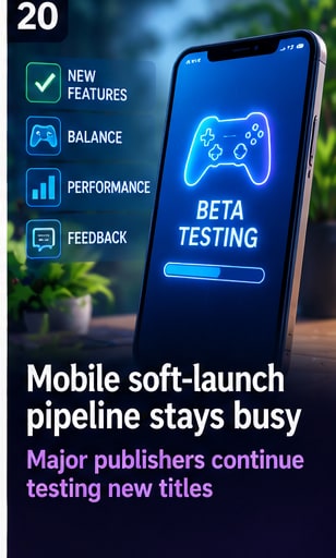 Mobile soft-launch pipeline shows major publishers still testing aggressively - Gameforce Mobile news hero image