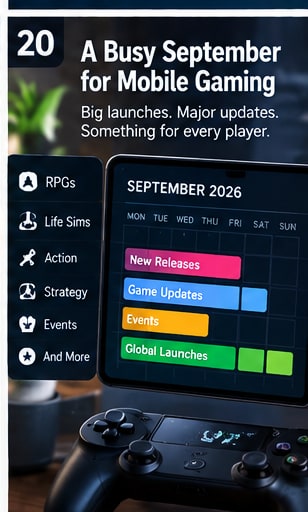 Mobile gaming's September launch calendar becomes unusually crowded - Gameforce Mobile news hero image