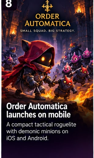 Order Automatica brings compact tactical roguelite battles to phones - Gameforce Mobile news hero image