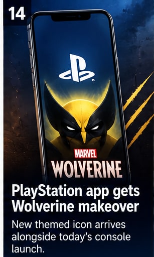 PlayStation mobile app gets temporary Wolverine makeover - Gameforce Mobile news hero image