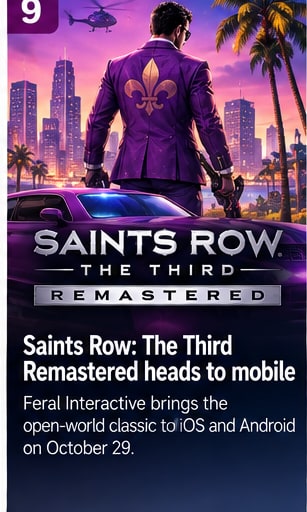 Saints Row: The Third Remastered mobile port targets October 29 - Gameforce Mobile news hero image