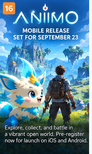 Aniimo Mobile Release Set for September 23 After PC and Console Debut - Gameforce Mobile news hero image