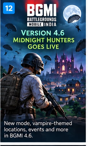 BGMI 4.6 Goes Live With Midnight Hunters and Vampire Powers - Gameforce Mobile news hero image