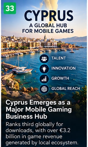 Cyprus Emerges as a Major Mobile Gaming Business Hub - Gameforce Mobile news hero image