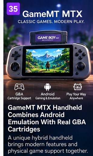GameMT MTX Handheld Combines Android Emulation With Real GBA Cartridges - Gameforce Mobile news hero image