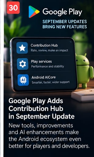 Google Play Adds Contribution Hub in September System Update - Gameforce Mobile news hero image