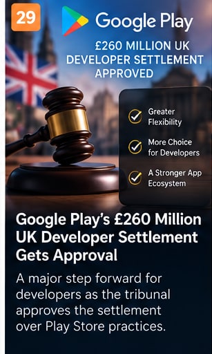 Google Play's £260 Million UK Developer Settlement Gets Approval - Gameforce Mobile news hero image