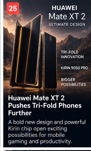 Huawei Mate XT 2 Pushes Tri-Fold Phones Further - Gameforce Mobile news hero image