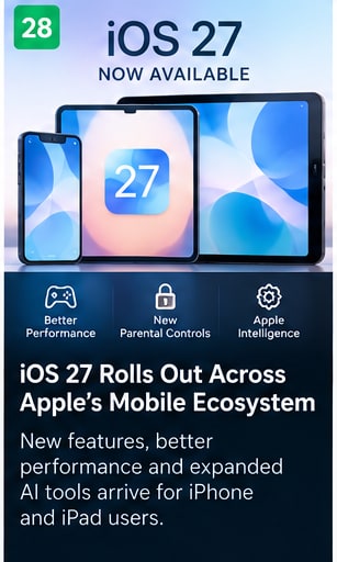 iOS 27 Rolls Out Across Apple's Mobile Ecosystem - Gameforce Mobile news hero image