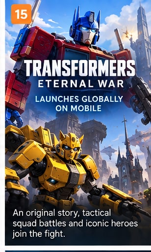 Transformers: Eternal War Launches Globally on Mobile - Gameforce Mobile news hero image