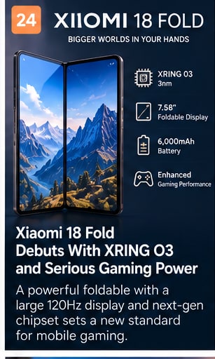 Xiaomi 18 Fold Debuts With XRING O3 and Serious Gaming Performance - Gameforce Mobile news hero image