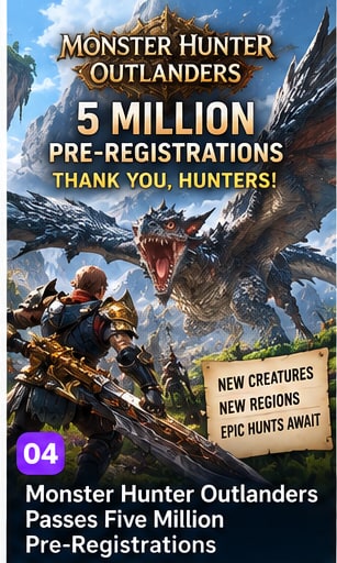 Monster Hunter Outlanders Passes Five Million Pre-Registrations