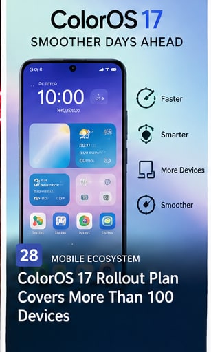 ColorOS 17 Rollout Plan Covers More Than 100 Phones, Tablets and Watches - Gameforce Mobile news hero image
