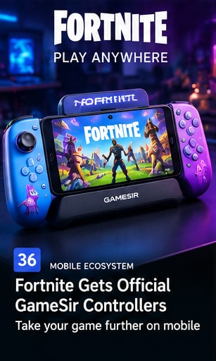 Fortnite Gets Official GameSir Mobile Controller Collection - Gameforce Mobile news hero image