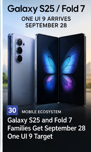 Galaxy S25 and Fold 7 Families Get September 28 One UI 9 Target - Gameforce Mobile news hero image