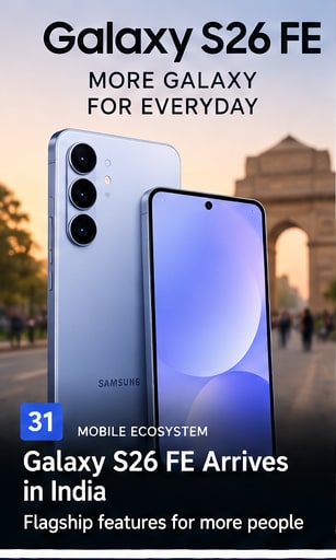 Galaxy S26 FE Reaches Indian Retail With 120Hz AMOLED and Android 17 - Gameforce Mobile news hero image
