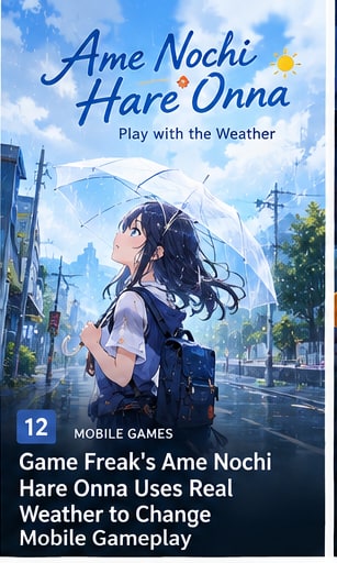 Game Freak's Ame Nochi Hare Onna Uses Real Weather to Change Mobile Gameplay - Gameforce Mobile news hero image