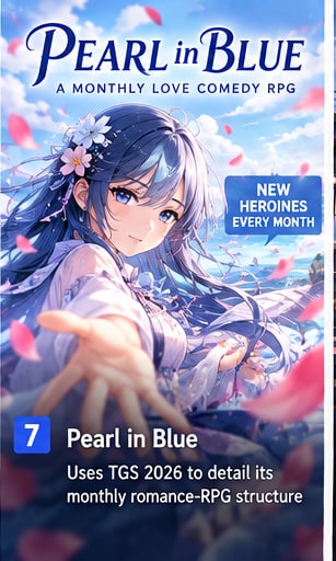 Pearl in Blue Uses TGS 2026 to Detail Its Monthly Romance-RPG Structure - Gameforce Mobile news hero image